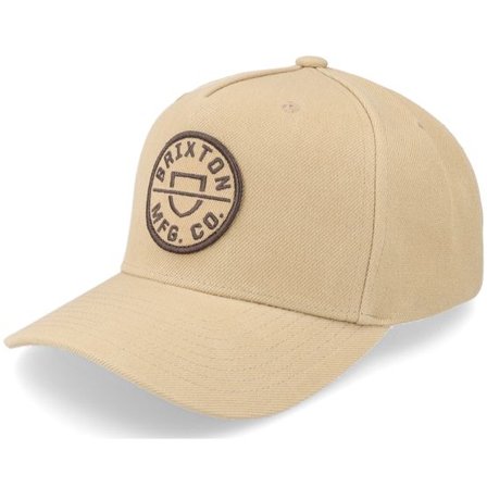 Brixton - Beige adjustable Keps - Crest C Medium Profile Medal Bronze Adjustable @ Hatstore