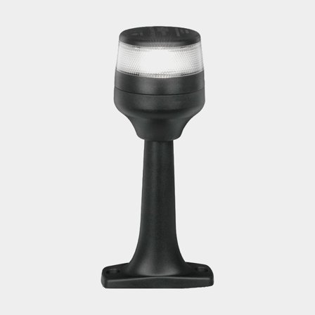 Maszt topowy Hella 2 NM NaviLED 360 Compact, 1 W, 9 - 33 V, czarny plastik, 170 mm, 360°, biały, dla łodzi < 12 metrów + źródło światła LED 1 W - 