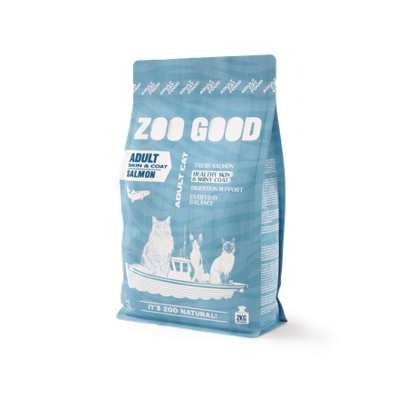 ZOO GOOD - Adult Skin & Coat - Kornfri fisk 2 kg - Katt - Kattefôr & kattemat - Tørrfôr for katt - ZOO.no