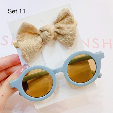 2 stk/sæt Børnesolbriller Pandebåndsæt Børnesolbriller