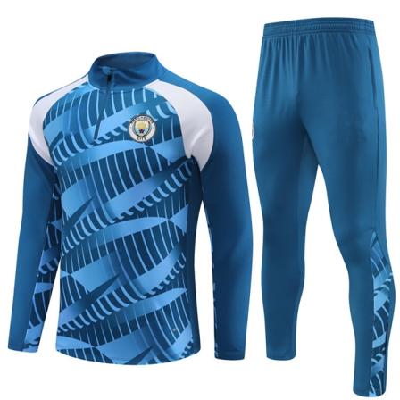 23-24 Manchester City Kotipaita No. 17 De Bruyne Foden No. 9 Haaland Pitkähihainen Sarja Lapsille ja Aikuisille sininen camouflage blue camouflage M