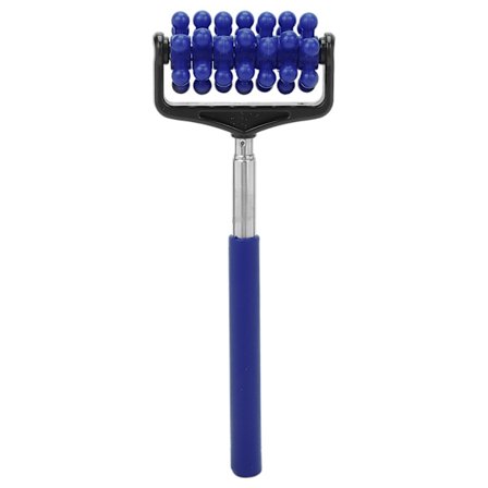 Ryggmassage Roller Stick Män Kvinnor Hushåll Muskelvärk Smärtlindring Teleskopisk Roller Massager Mörkblå Kort stil Marinblå