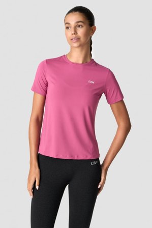 ICANIWILL - Training High Neck T-Shirt Wmn Dark Mauve - Damen - ICIW