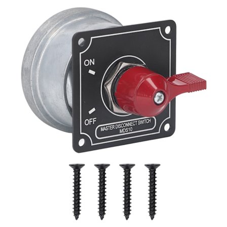 2,5 tommers håndtak Batteri Master Disconnect Switch 125A Heavy Duty Batteri Avbryter DC12V for Racing Bil