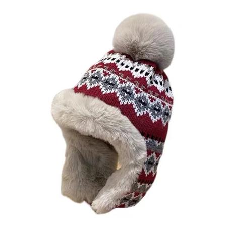 Kvinnor Stickad Mössa Scarf Set Vinter Varm Virkad Mössa Hatt