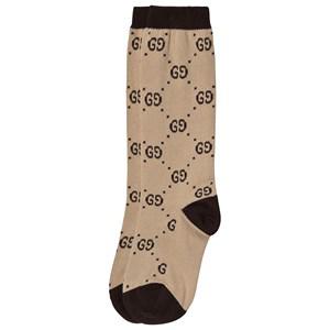 Kids - Gucci Brown GG Logo Socks 6 (28-30) - Underwear - 6 (28-30) - Brown