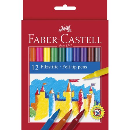Faber-Castell Feutres Lot de 12 (3 ans et +)
