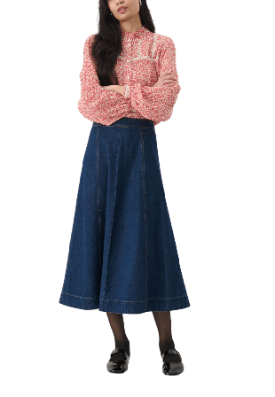 Part Two PetrinaPW Skirt Kjolar Dam Blå 40