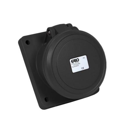 Garo UIS 463-7 S Paneluttak IP44, 5-polet, 63 A, skrå Svart, 7 h, Stikkontakter & kabler