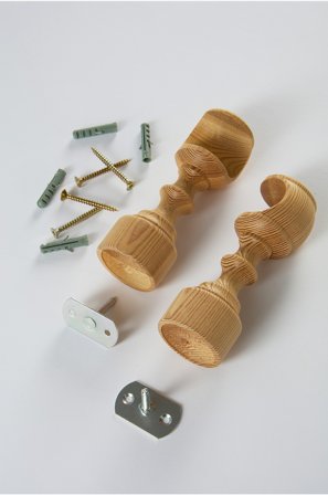 Jotex - Gardinstangholder 2-pakke Natur - TRUDE - Kjøp Gardintilbehør hos Jotex