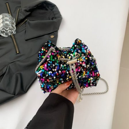 Sequin Bucket Bag Crossbody axelväskor MULTICOLOR