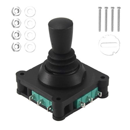 Joystick Bryter AC 240V 5A 4NO 4NC Momentan 2.5mm Fikseringsgjenge Joystick Bryter