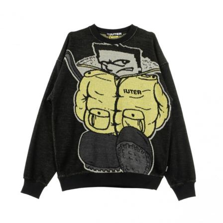 Iuter, Cucador crew sweater Czarny, Mężczyzna, Rozmiar: XL