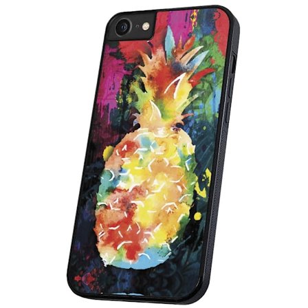 iPhone 16e - Cover/Mobilcover Regnbue Ananas