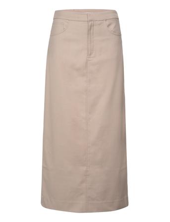Paulagz Hw Skirt Langt Skjørt Brun Gestuz*Betinget Tilbud