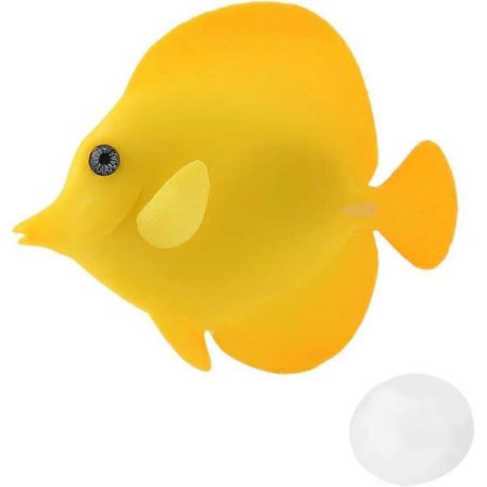 Självlysande simuleringsfisk, färgglad silikon flytande tropisk fisk akvarium dekoration akvarium prydnad (03#)