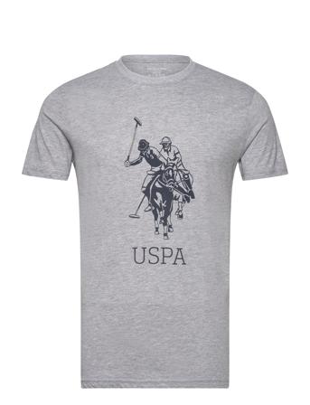 Uspa T-Shirt Frederik Men T-shirts Short-sleeved Grå U.S. Polo Assn.*Betinget Tilbud