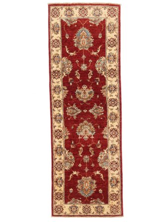 Ziegler Rug Oriental Runner Dark Red/Brown (Wool, Afghanistan)