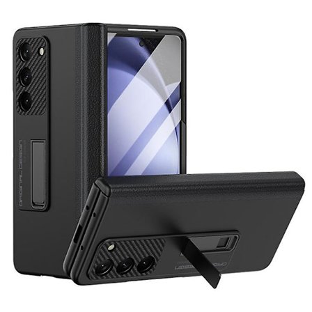 Z Fold 5 Case, Pu Case Kompatibel Samsung Galaxy Z Fold 5 med skärmskydd och stöttålig