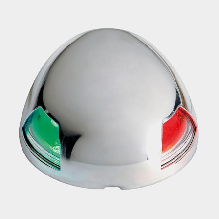 Osculati kombilanterna grön/röd LED i rostfritt stål AISI 304 för båtar upp till 12 meter, 12VDC navigationsljus