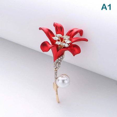 Mode Elegant Rhinestone Rose Flower Brocher Lapel Pins Jewe
