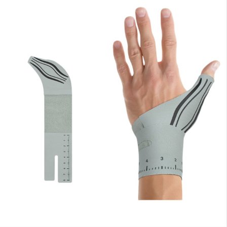 Grå venstre tommelfinger Spica Skinne - Let og åndbar håndledsstøtte til mænd og kvinder Grey Left hand