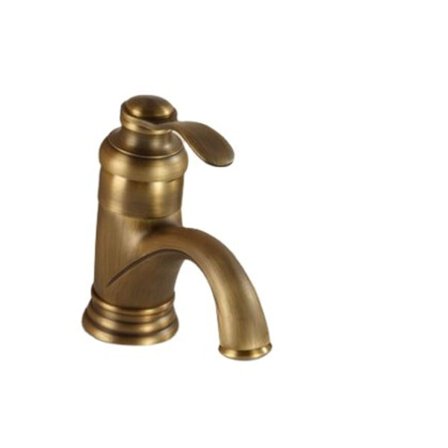 Gullkran varmt og kaldt europeisk kran baderomskran antikk retro servantkran nostalgisk børstet messing baderomskran