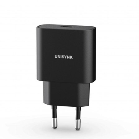 UNISYNK USB-C Wall Charger EU PD 20W Black