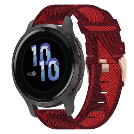 För Garmin Venu 2S 18mm Nylon Woven Watch Band