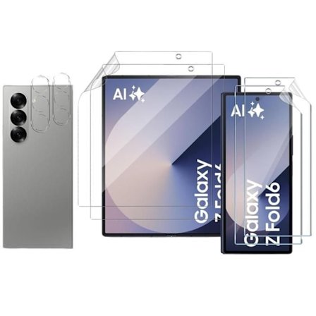 Filmpakke til skærm og kamerabeskyttelse til Samsung Galaxy Z FOLD 6 [Pakke 2] Slidstærk, ridsefast beskytter Phonillico