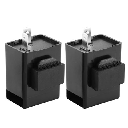 Par 12V 2-Pin Motorcykel Justerbart Blinkrelæ LED Blinklys Hastighedskontrol til Scooter ATV [BR]