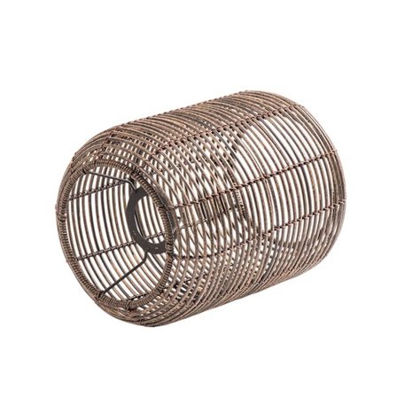 Vintage Hänglampa Rattanliknande Vävd Lampskärm Boho Belysning för Vardagsrum