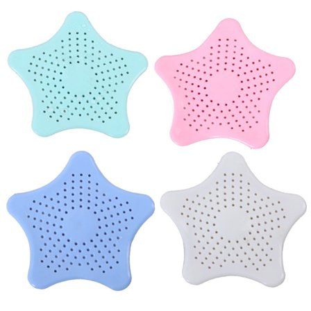 4st Silikon Avloppsfilter Par Blå Handfat Dusch