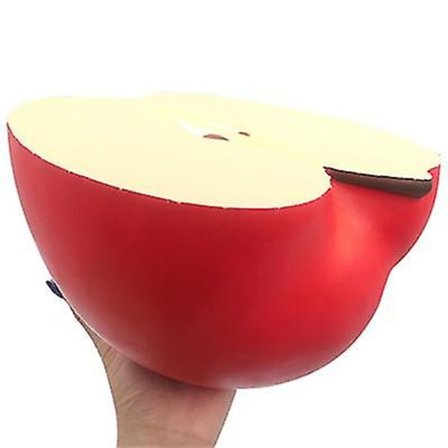 Stor størrelse æble langsom rebound legetøj squishy vent dekompression pu legetøj(24cm*23cm*13cm,rød)