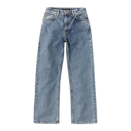 Nudie Jeans, Straight Jeans Blauw, Dames, Maat:W30 L28