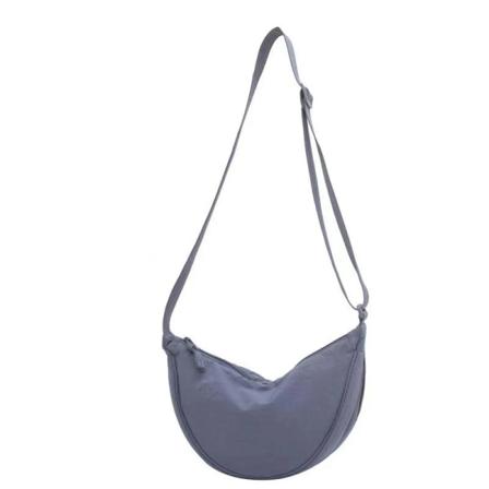 Casual Nylon Hobos Crossbody-väska för kvinnor Axelväska Kvinna Half Moon Bröstväskor Tote Lady Travel Shopper-väska Kvinnliga plånböcker Blue 