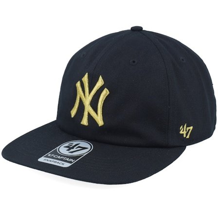 47 Brand - MLB Musta snapback Lippis - New York Yankees MLB Metallic 47 Tain Rl Cp Black Snapback @ Hatstore