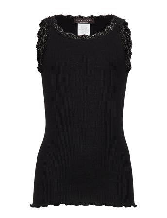 Silk Top W/ Lace Black Rosemunde Kids