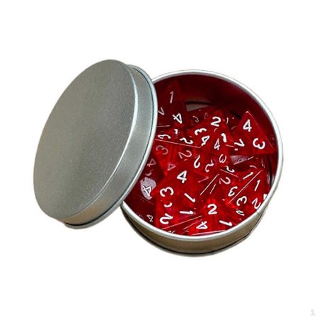 2025 Pakke med 25 4-sidige terninger Rollespill Terninger Akryl Polyedrisk Sett D4 16mm (LGL)