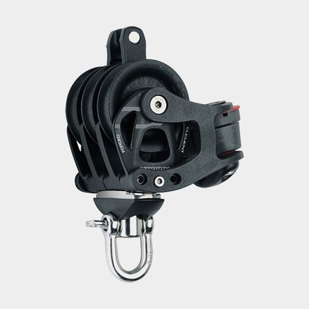 Harken 60mm Aluminum Element Triple Block - Swivel, Becket, Cam Cleat (6275)
