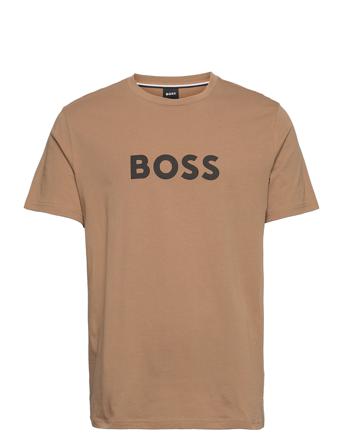 T-Shirt Rn Underwear Night & Loungewear Pyjama Tops Beige BOSS