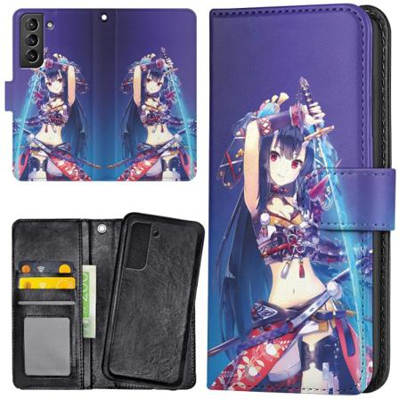 Samsung Galaxy S22 - Lommebok Deksel Anime Multicolor