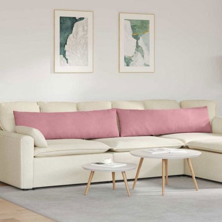 Cushion Vidaxl Soffkuddar 2 st Rosa 145 x 40 cm
