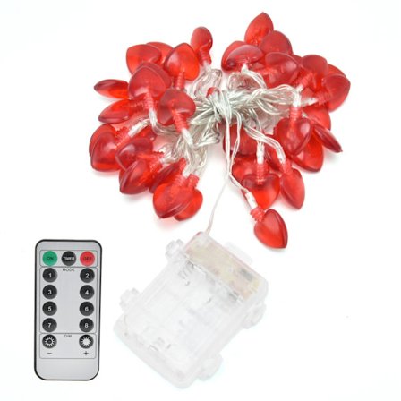 Hjärtformade 20LED Slingor 2M Koppartrådslampa för Bröllop Alla Hjärtans Dag Förlovningsfest Dekor