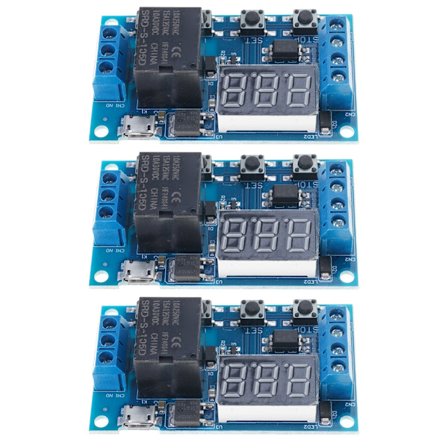 Tvåläges Programmerbara Timerrelämoduler LED-Display Industriell Kontroll 6 30V