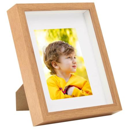 Vidaxl Fotoramar 3d 3 St Ek 20x25 Cm För 13x18 Cm Foto Brun