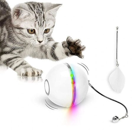 Interactive cat toys for indoor cats, automatic rolling cat toys