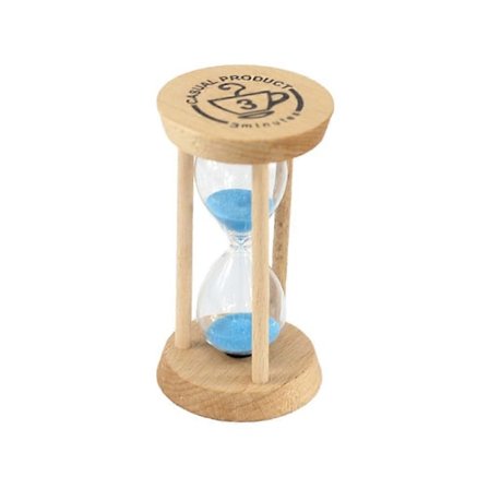 3 Minutter Børste Sand Timer Timeglas Timer Sand Timeglas Boligindretning (Blå)