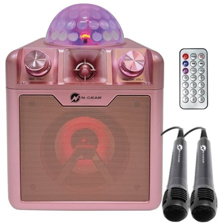 N-Gear Disco Block 410 - Bærbar karaokehøyttaler - Space Pink