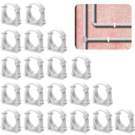 20 stk. Indvendig diameter 32mm rørklemme enkelt diameter, plast